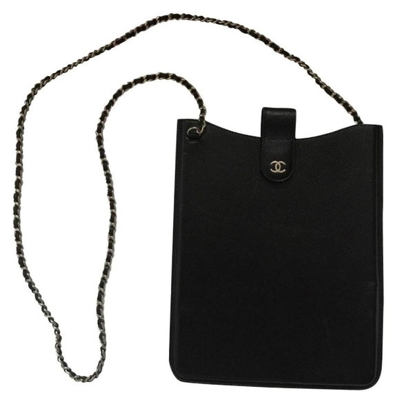 Chanel Caviar iPad/ Tablet Case Bag Crossbody Chain CC - Picture 2 of 15